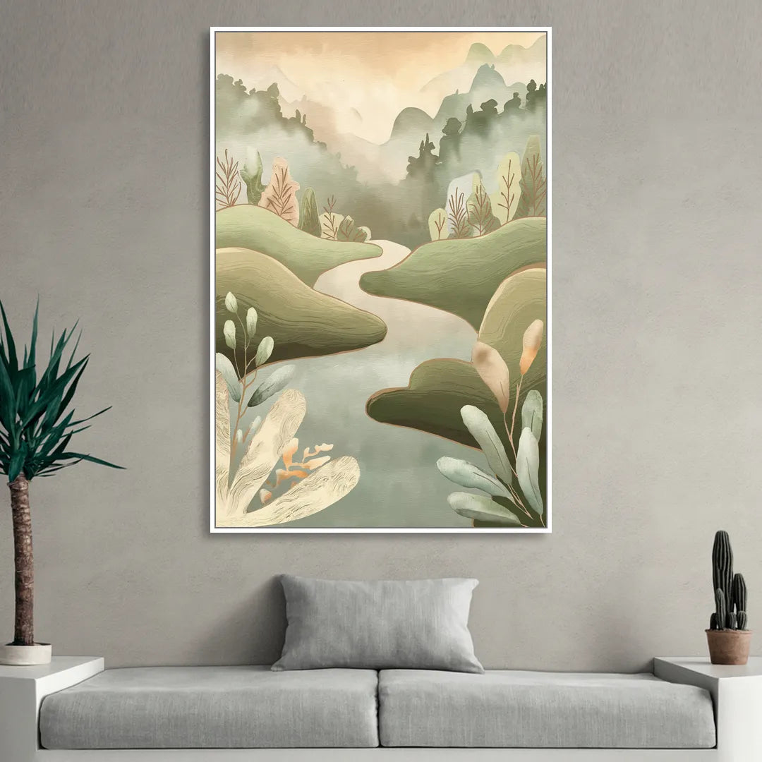 Boise Nature Escape Wilderness Living Room - White Canvas Wall Art