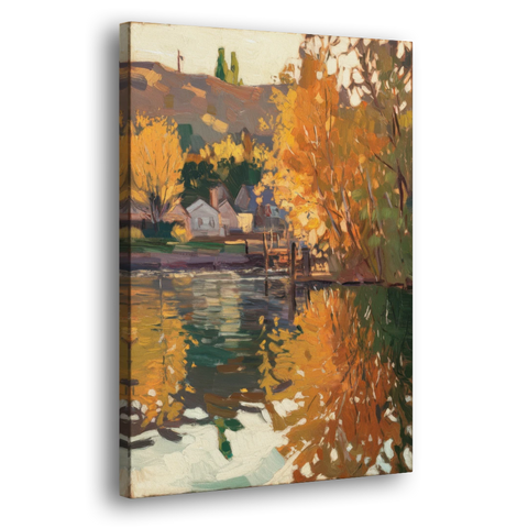 Boise Riverfront Scene - Canvas Wall Art - Side