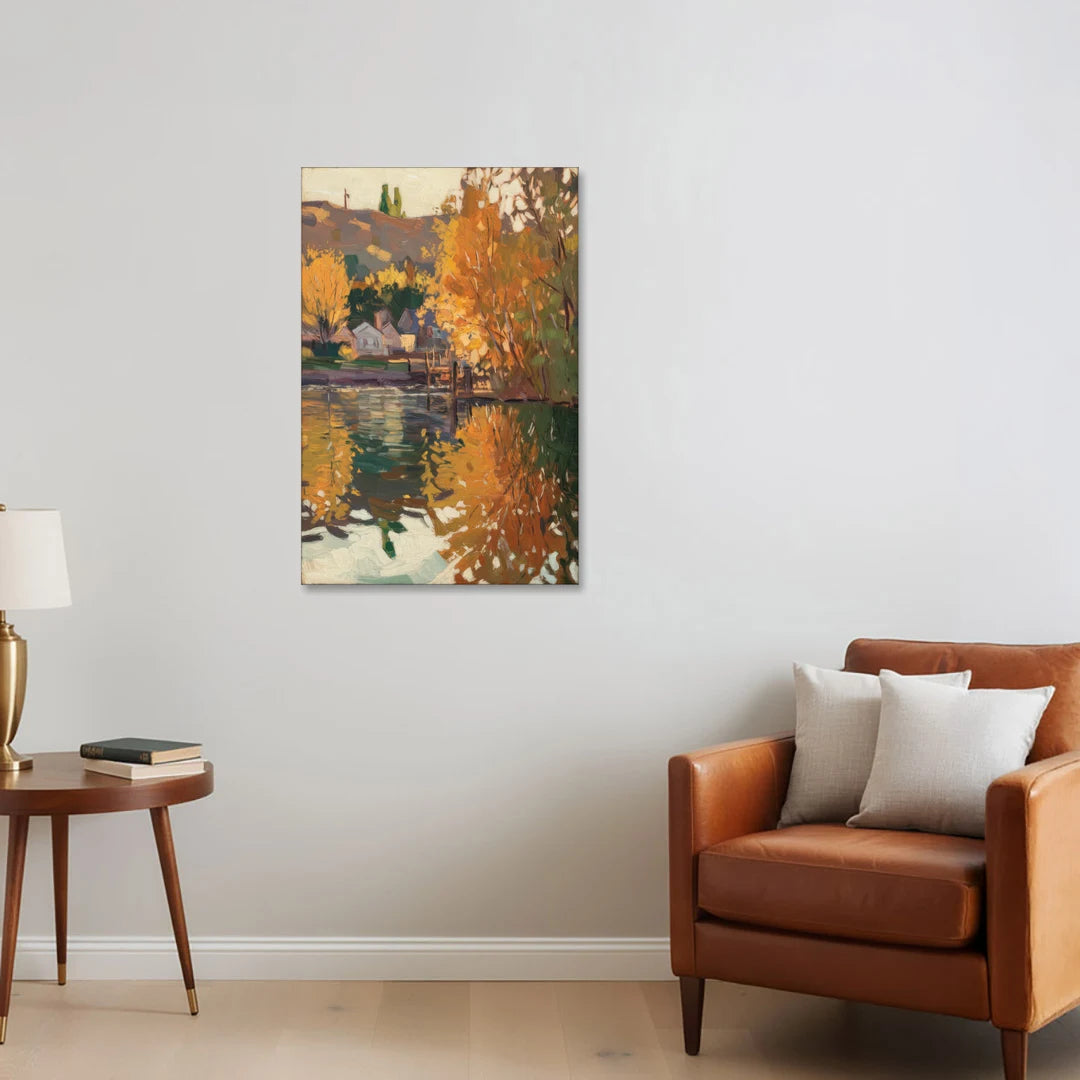 Boise Riverfront Scene - Canvas Wall Art - Sofa - 24x36