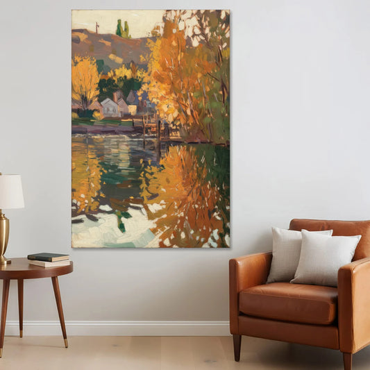 Boise Riverfront Scene - Canvas Wall Art - Sofa - 40x60