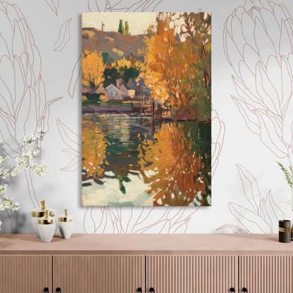 Boise Riverfront Scene Sitting Room - Canvas Wall Art