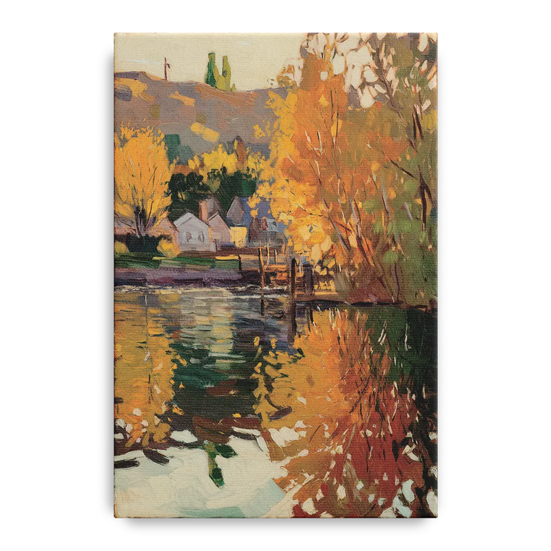 Boise Riverfront Scene Front - Canvas Wall Art