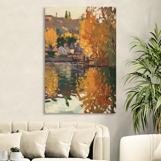 Boise Riverfront Scene Living Room - Canvas Wall Art