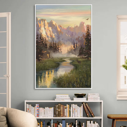 Boise Scenic Outdoors Sitting Room - White Canvas Wall Art