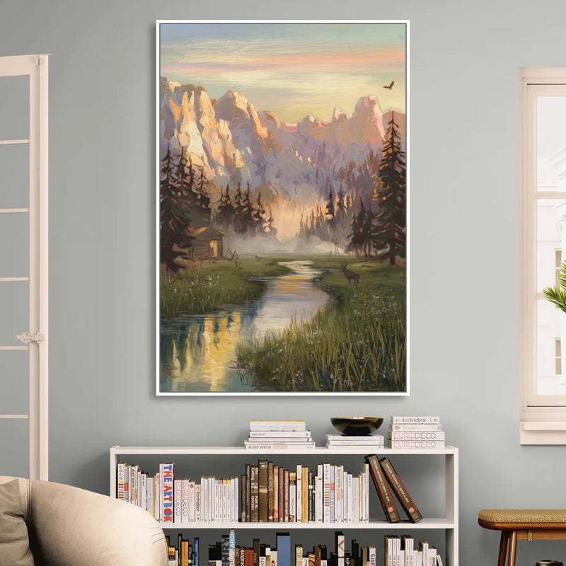 Boise Scenic Outdoors Sitting Room - White Canvas Wall Art
