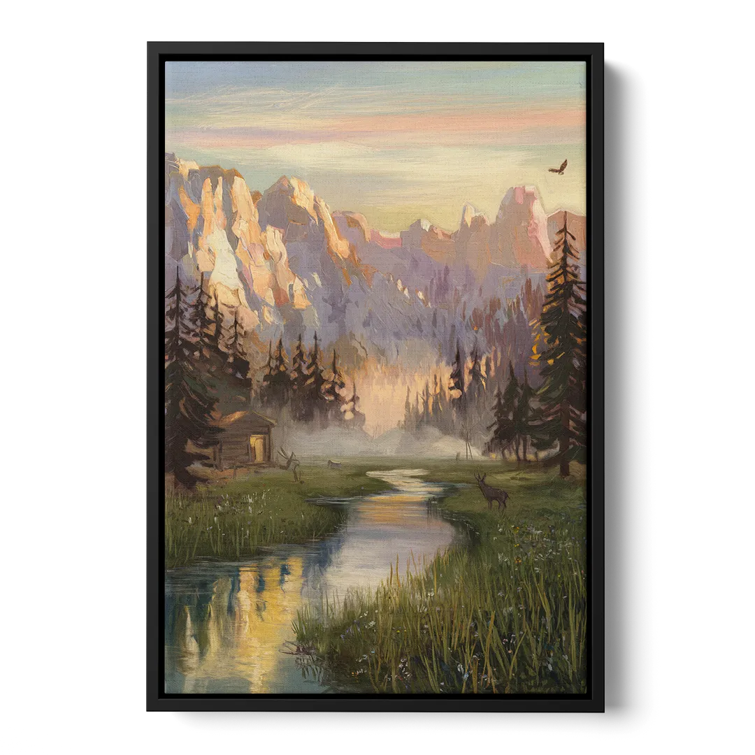 Boise Scenic Outdoors Front - Black Canvas Wall Art