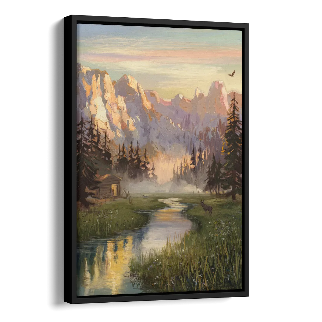 Boise Scenic Outdoors Side - Black Canvas Wall Art