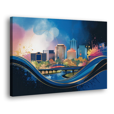 Boise State Skyline - Canvas Wall Art - Side