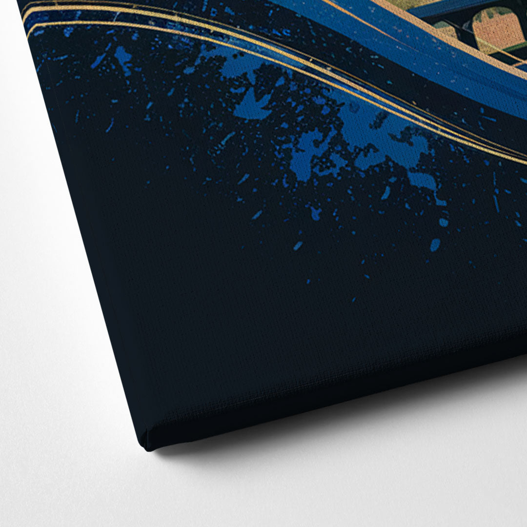 Boise State Skyline Canvas Close Up