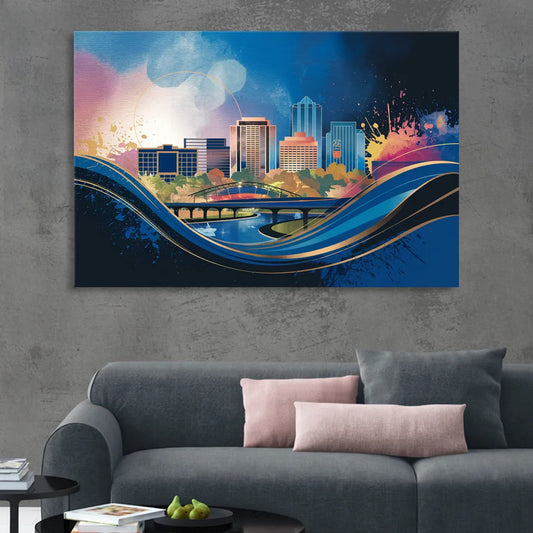 Boise State Skyline Living Room - Canvas Wall Art