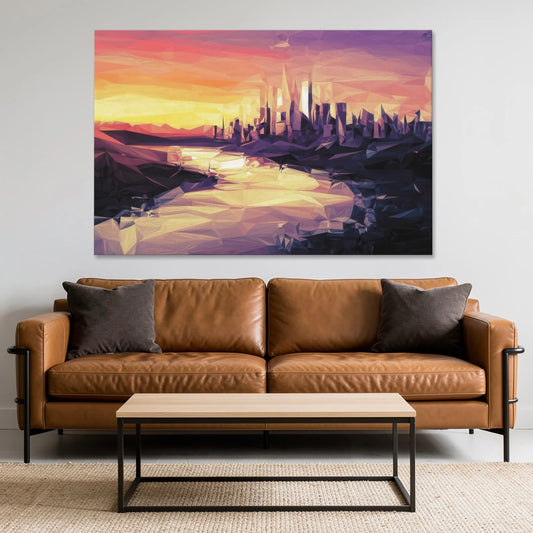 Boise Sunset Serenity - Canvas Wall Art - Sofa - 60x40