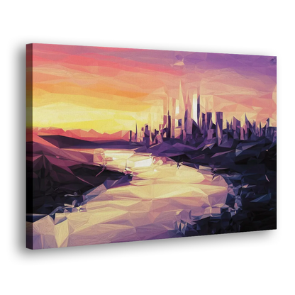 Boise Sunset Serenity Side - Canvas Wall Art