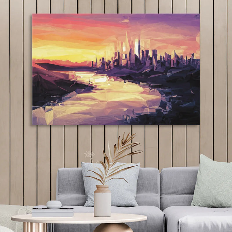 Boise Sunset Serenity Living Room - Canvas Wall Art