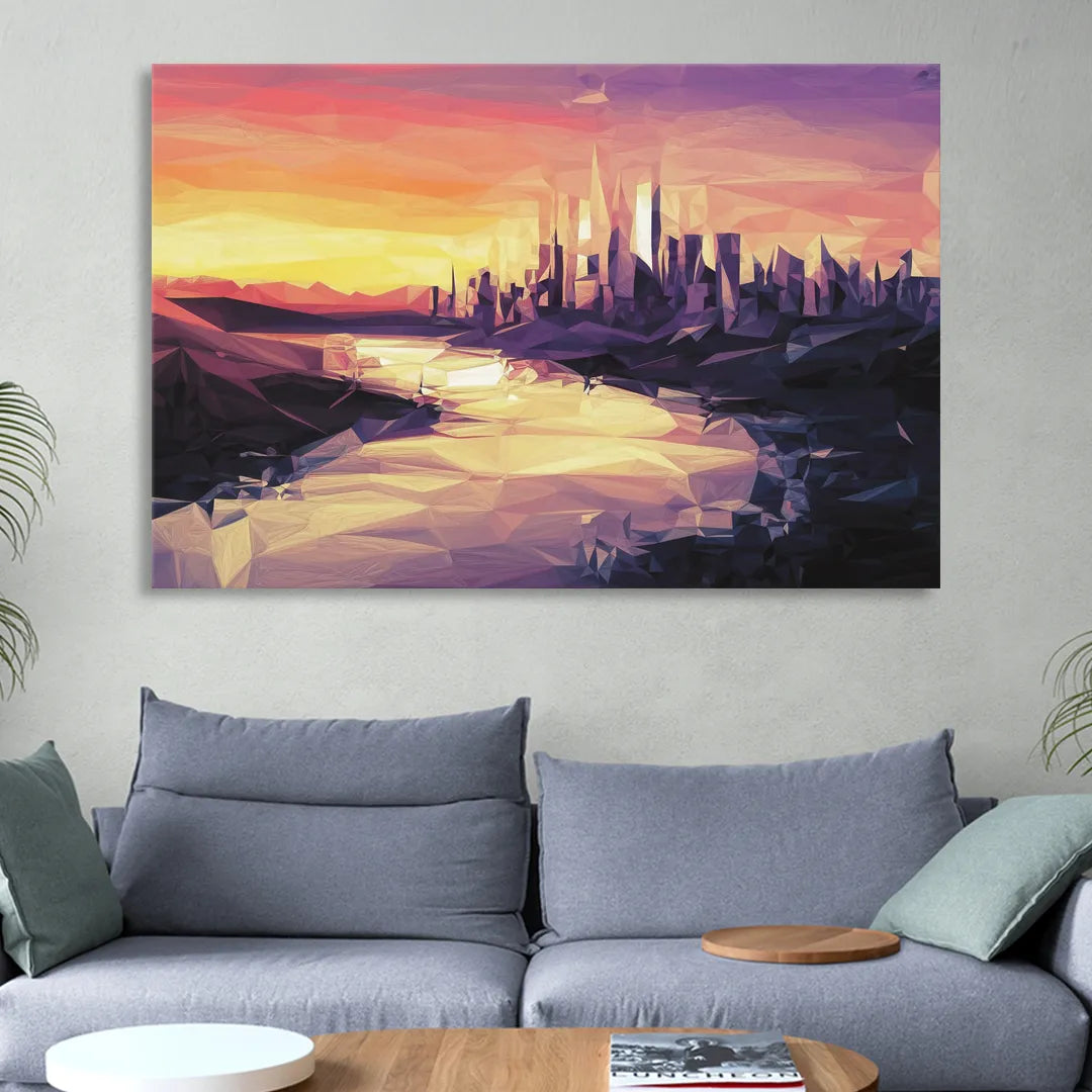 Boise Sunset Serenity Sitting Room - Canvas Wall Art