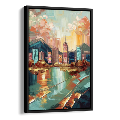 Boise Urban Elegance Side - Black Canvas Wall Art