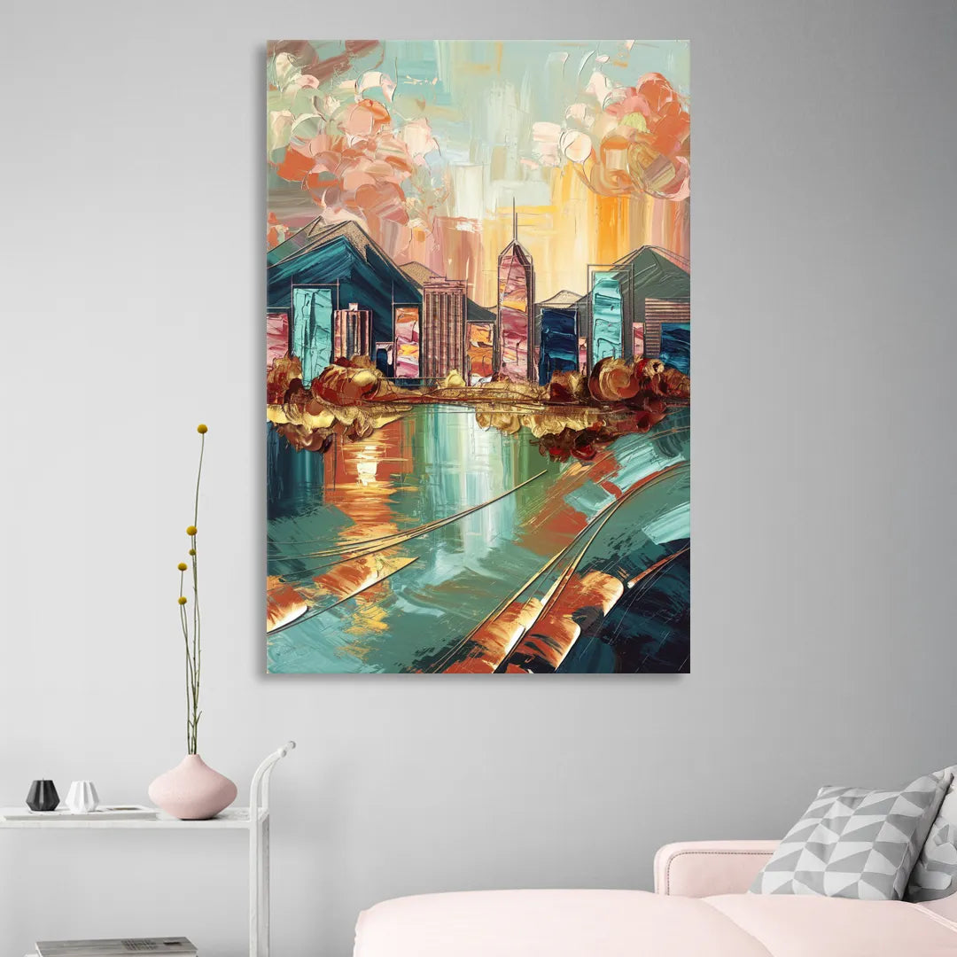 Boise Urban Elegance Sitting Room - Canvas Wall Art