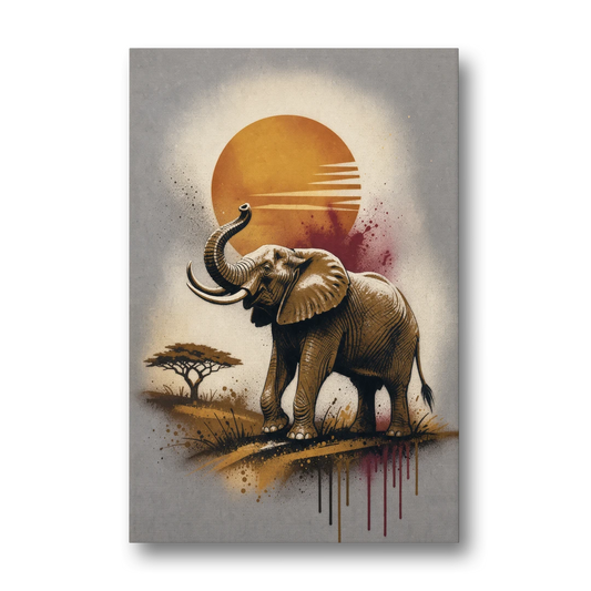 Bold Elephant Majesty - Canvas Wall Art - Front