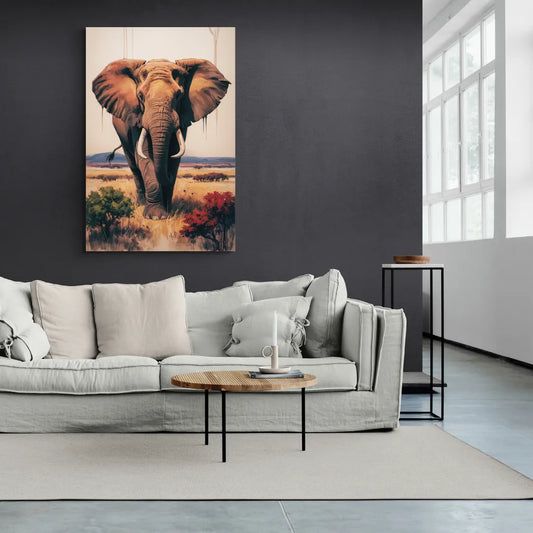 Bold Elephant Majesty - Canvas Wall Art Living Room