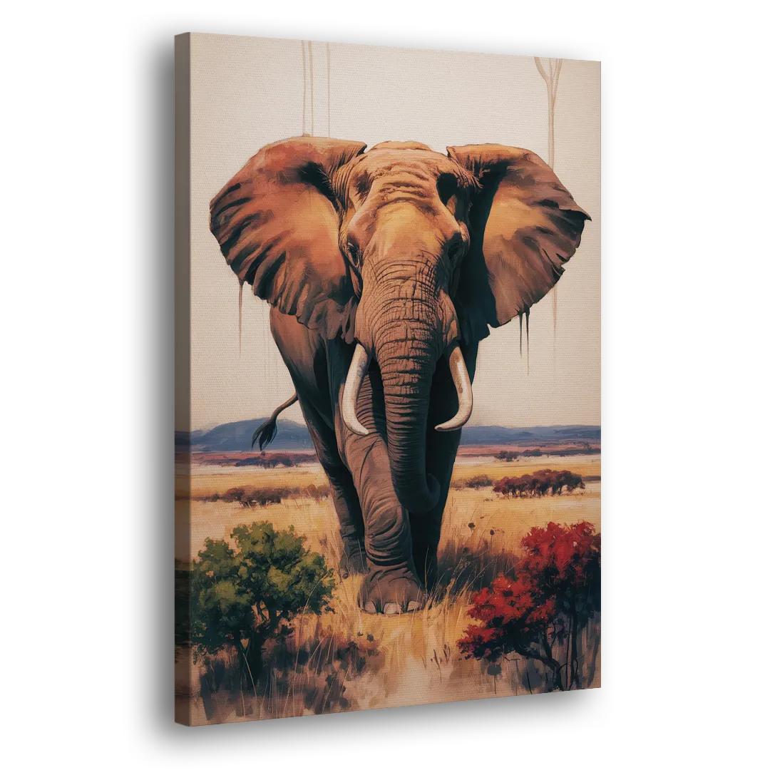 Bold Elephant Majesty Side - Canvas Wall Art