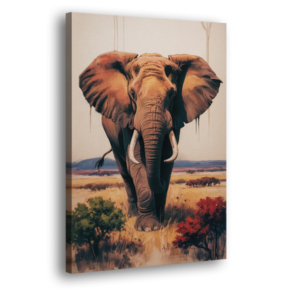 Bold Elephant Majesty Side - Canvas Wall Art