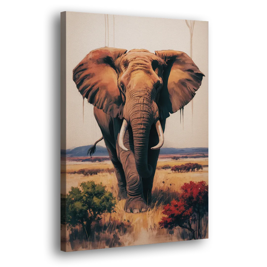 Bold Elephant Majesty Side - Canvas Wall Art