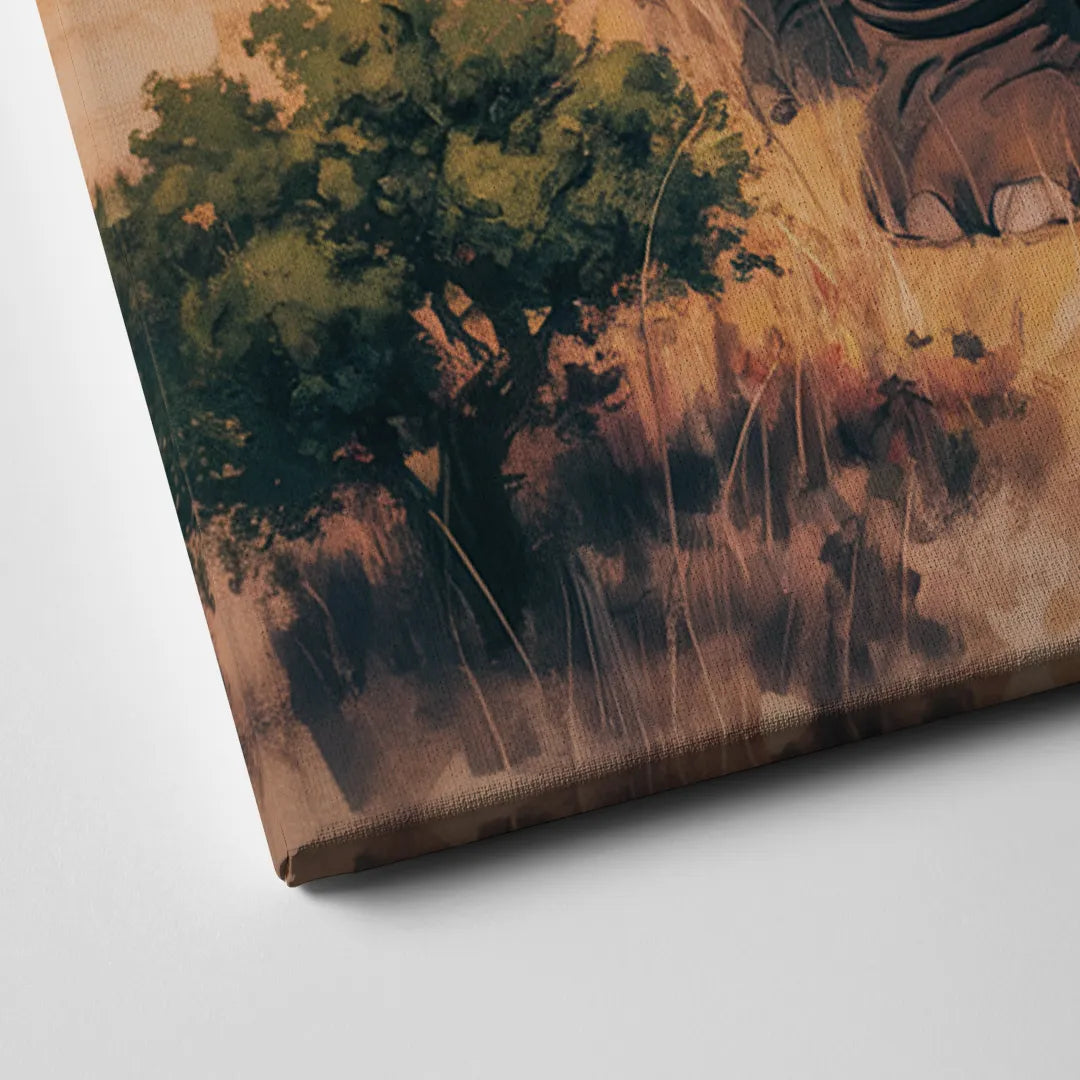 Bold Elephant Majesty Canvas Close Up