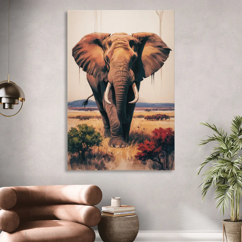 Bold Elephant Majesty Sitting Room - Canvas Wall Art
