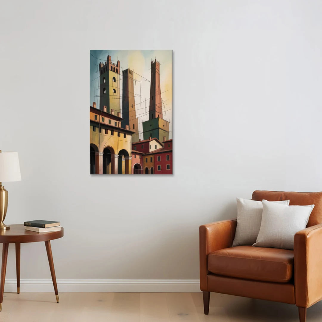Bologna's Medieval Heart - Canvas Wall Art - Sofa - 24x36