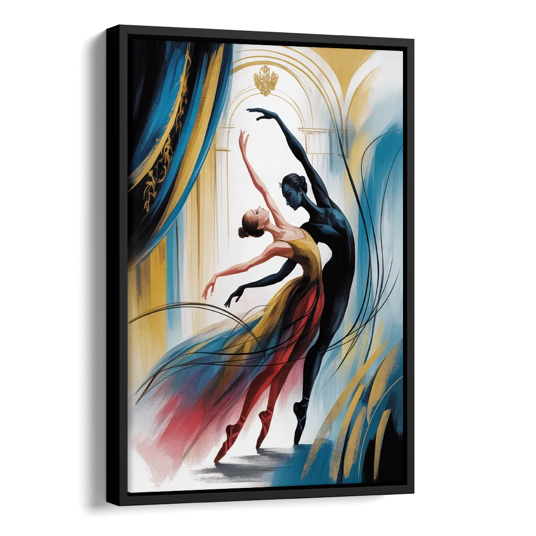 Bolshoi Ballet Side - Black Canvas Wall Art