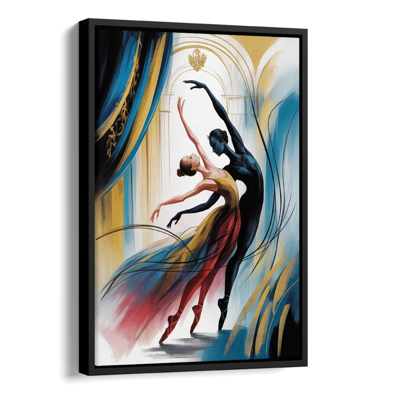 Bolshoi Ballet Side - Black Canvas Wall Art