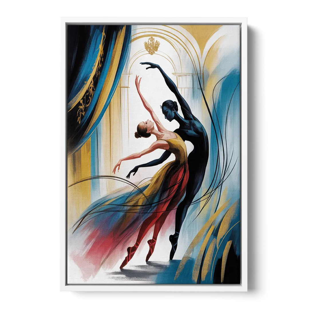 Bolshoi Ballet Front - White Canvas Wall Art