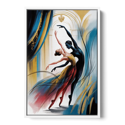 Bolshoi Ballet Front - White Canvas Wall Art