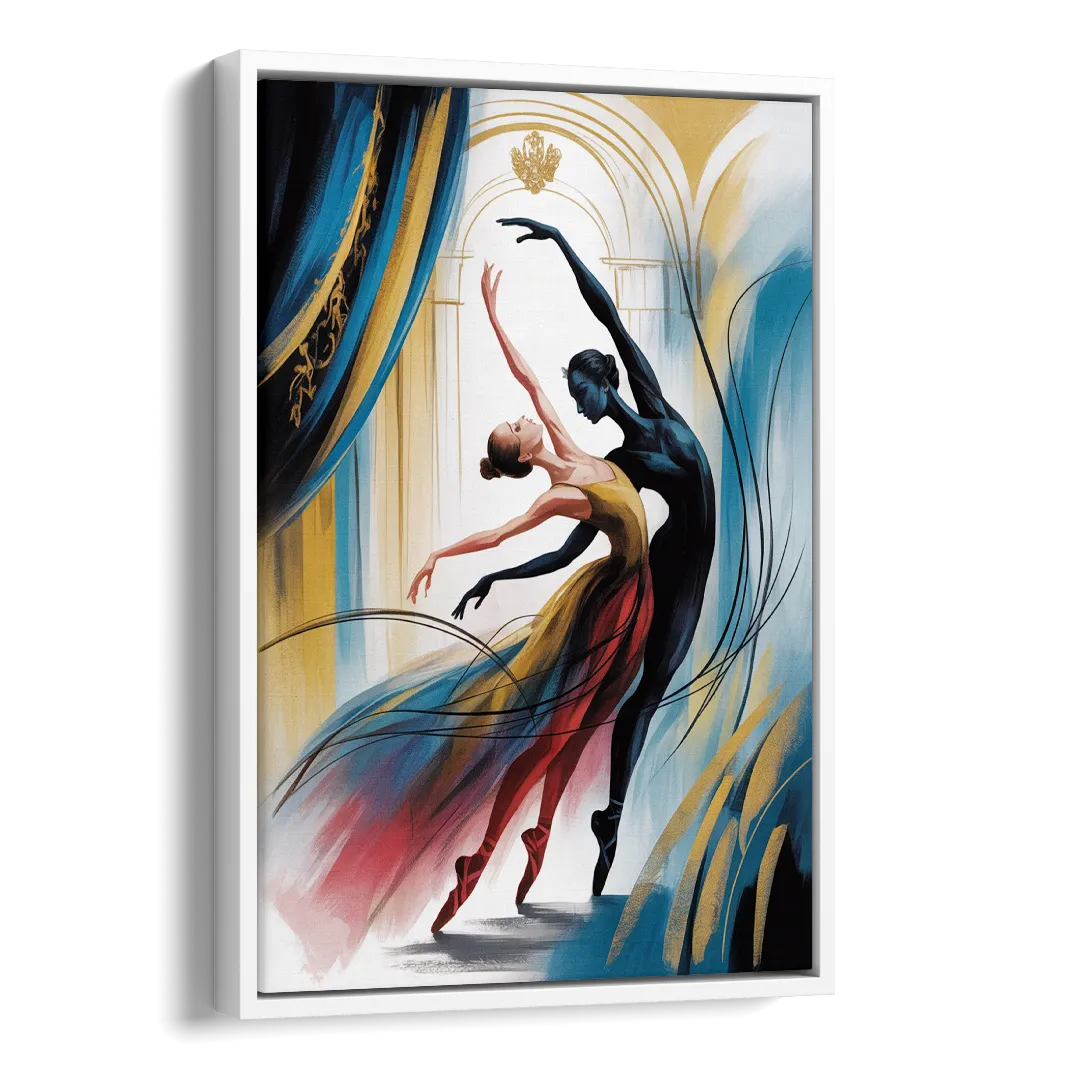 Bolshoi Ballet Side - White Canvas Wall Art