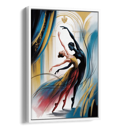 Bolshoi Ballet Side - White Canvas Wall Art
