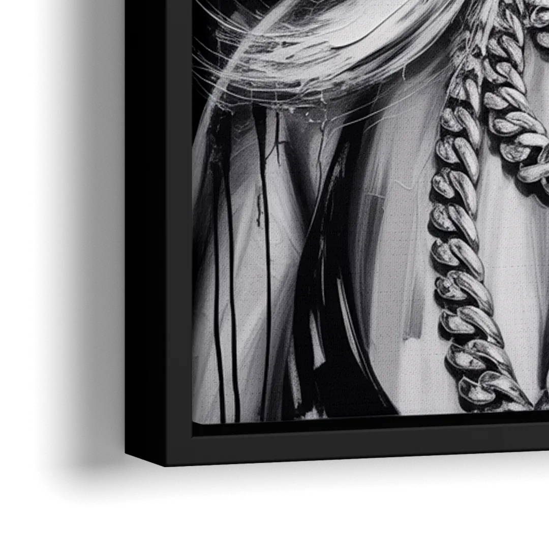 Born Fearless - Close-Up Black Frame Canvas