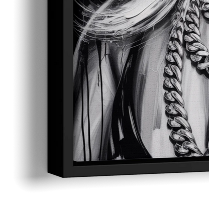 Born Fearless - Close-Up Black Frame Canvas