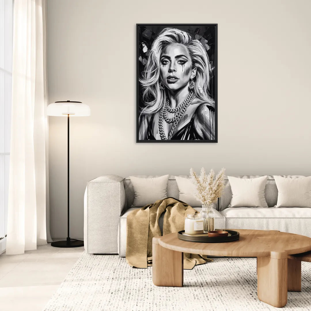 Born Fearless - Living Room Black Frame Canvas