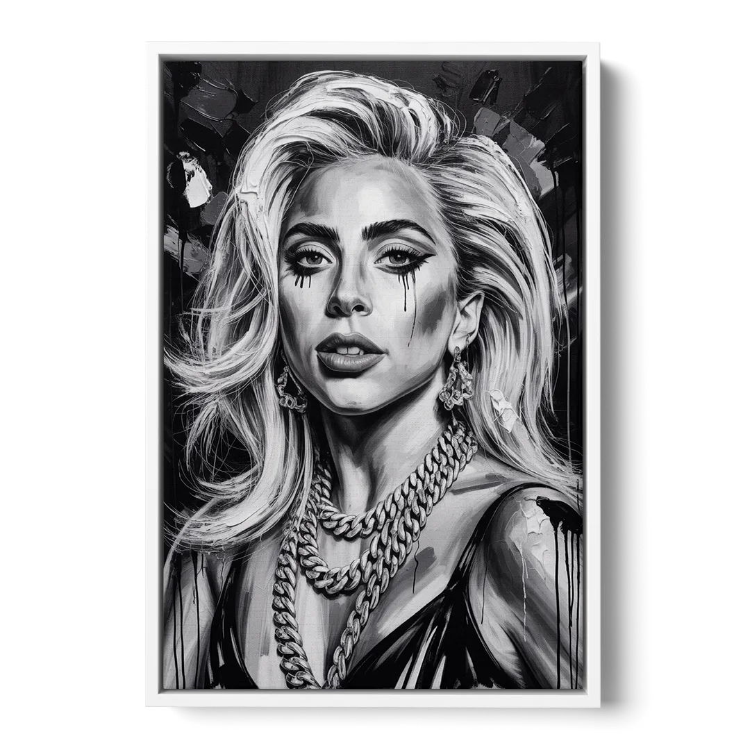 Born Fearless - White Frame Canvas