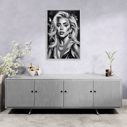Born Fearless - Living Room White Frame Canvas