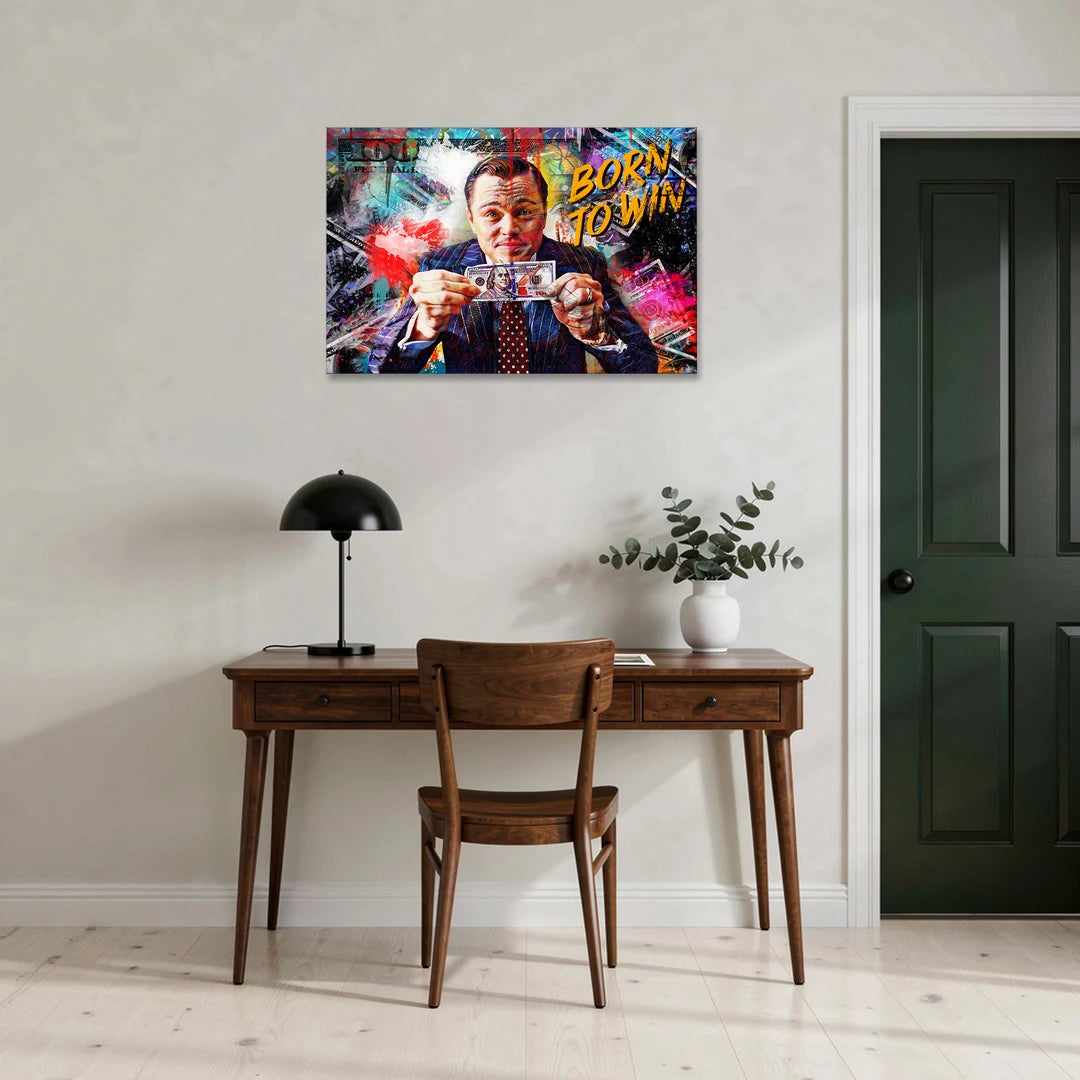 Born To Win - Canvas Wall Art - Office - 36x24