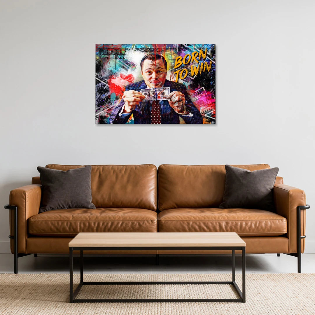 Born To Win - Canvas Wall Art - Sofa - 36x24