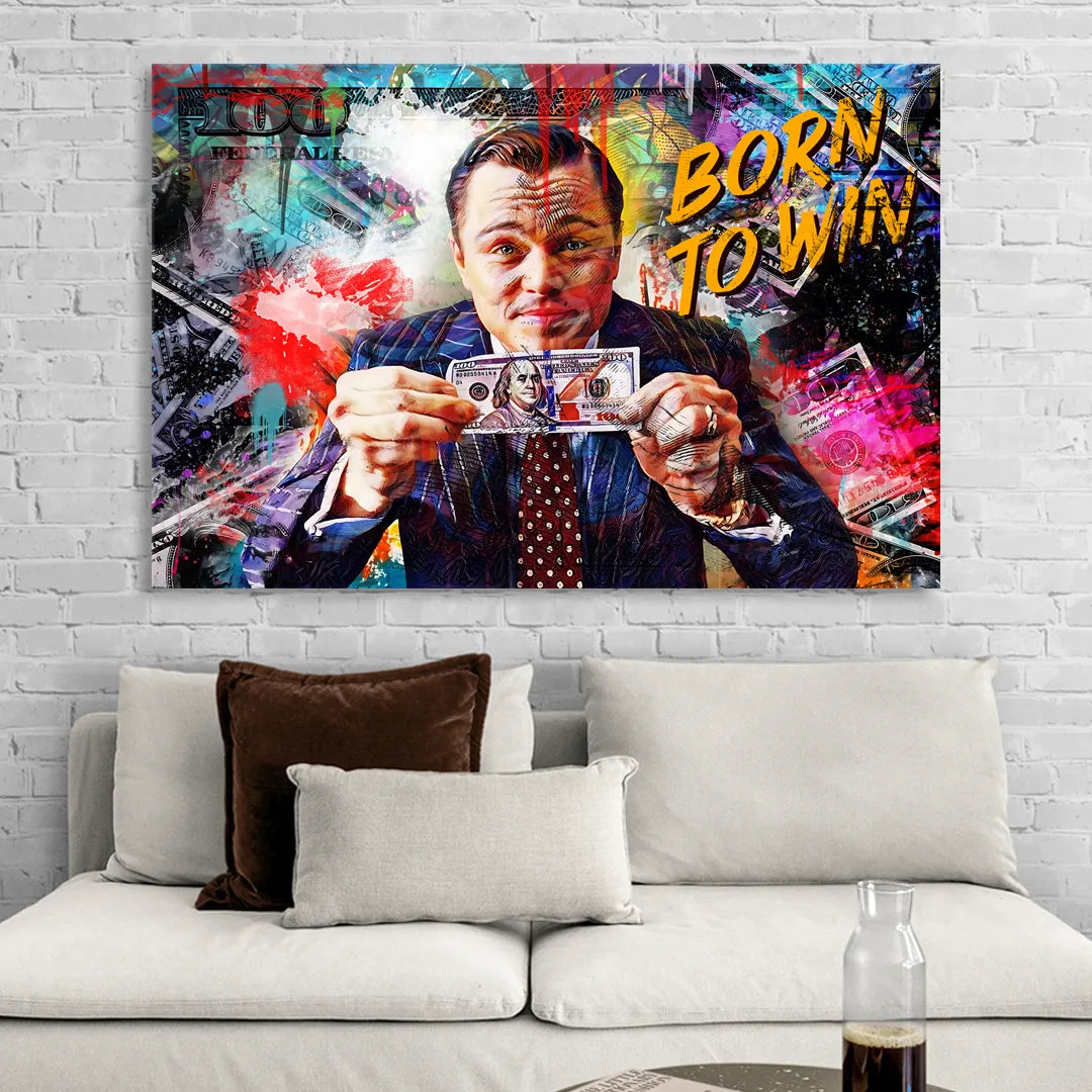 Born To Win Sitting Room - Canvas Wall Art