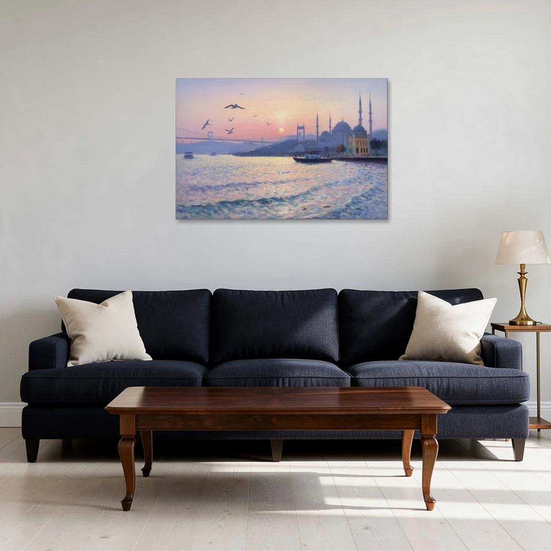 Bosphorus Sunrise - Canvas Wall Art - Sofa - 36x24