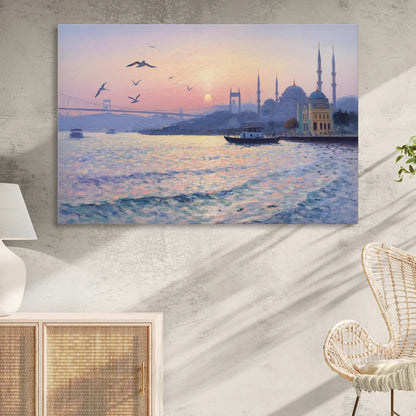Bosphorus Sunrise Living Room - Canvas Wall Art