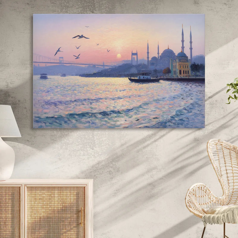 Bosphorus Sunrise Living Room - Canvas Wall Art