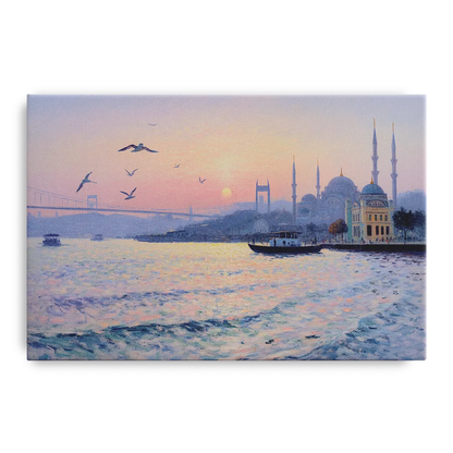 Bosphorus Sunrise Front - Canvas Wall Art