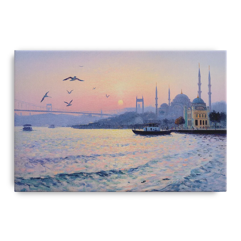 Bosphorus Sunrise Front - Canvas Wall Art