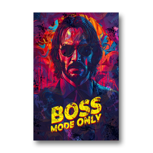 Boss Mode Only - Canvas Wall Art - Front