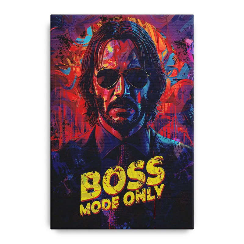 Boss Mode Only Front - Canvas Wall Art