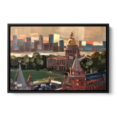 Boston Architectural Beauty - Black Framed Canvas Wall Art - Front